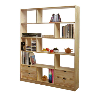 Otevřená pokojová stěna z masivu. Borovice lak