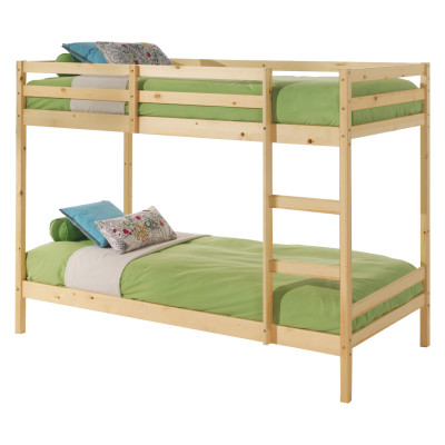 Patrová postel 90x200. Masiv borovice lak