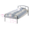 Jednolůžková postel 90x200 PARIS. Kovová