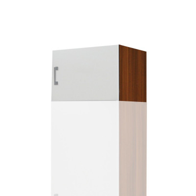 Nástavec na úzkou šatní skříň ESO 1D ořech/bílá – horní díl pro rozšíření úložného prostoru