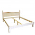 Dvoulůžková manželská postel 140x200 CORONA. Masiv borovice bílý vosk