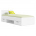 Multifunkční jednolůžková postel 90x200 MICHIGAN s úložným prostorem. Bílá