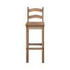 Barová židle CORONA 2. Masiv borovice medový odstín. Vosk