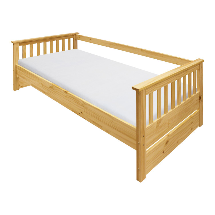 Jednolůžková postel 90x200 TORINO s možností přistýlky. Masiv lakovaná borovice
