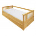 Jednolůžková postel 90x200 TORINO s možností přistýlky. Masiv lakovaná borovice