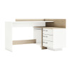 Rohový psací stůl THALES. Dub/bílá