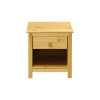 Noční stolek TORINO se zásuvkou. Masiv borovice/lakovaný