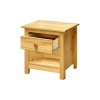 Noční stolek TORINO se zásuvkou. Masiv borovice/lakovaný