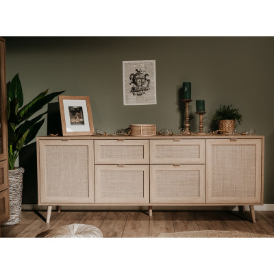 Široká komoda BALI. Dub sonoma