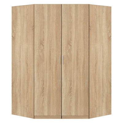 Rohová šatní skříň ESO. Dub sonoma