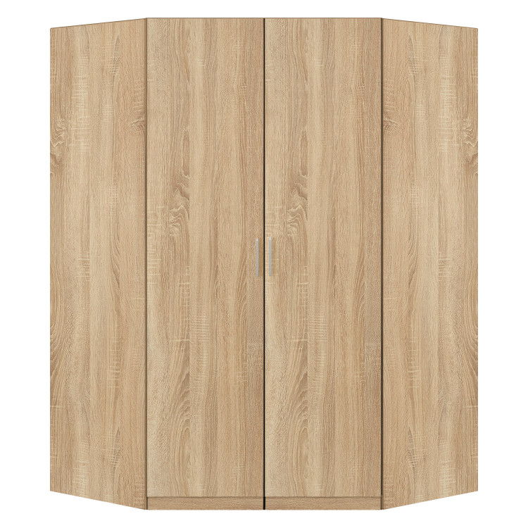 Rohová šatní skříň ESO. Dub sonoma