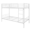 Kovová patrová postel 90x200 PARIS včetně kovových roštů. Bílá