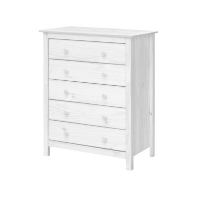 Zásuvková komoda TORINO 5S. Masiv borovice bílá