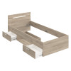 Multifunkční jednolůžková postel 90x200 MICHIGAN s úložným prostorem. Dub Kronberg