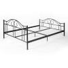 Kovová dvoulůžková manželská postel 140x200 PORTO. Černá