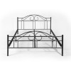 Kovová dvoulůžková manželská postel 140x200 PORTO. Černá