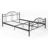 Kovová dvoulůžková manželská postel 140x200 PORTO. Černá
