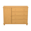 Komoda MASIMO 1D se 4 zásuvkami. Masiv borovice vosk