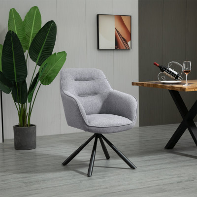 Otočná jídelní židle KANADER. Šedá