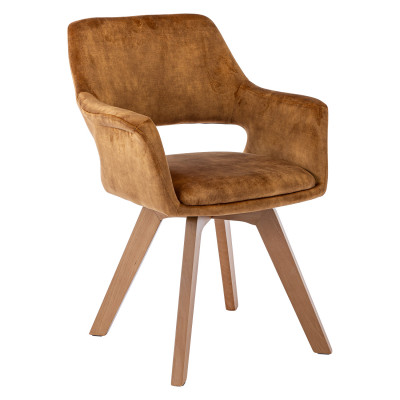 Otočná jídelní židle LAMILA. Žlutooranžová