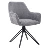 Otočná jídelní židle PERUN. Šedá