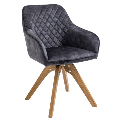 Otočná jídelní židle VELES. Antracit