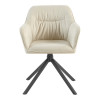Otočná jídelní židle SINES. Béžový samet