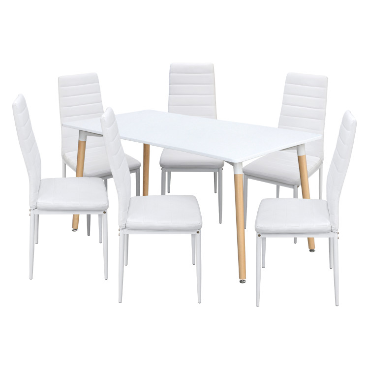 Jídelní stůl ONE 160x90 bílý + 6 židlí SIGMA bílých