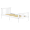 Jednolůžko TORINO 90x200 bílý lak – masivní postel z borovice s roštem