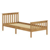 Jednolůžko TORINO 90x200 vosk – masivní postel z borovice s roštem v přírodním odstínu
