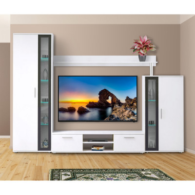 Obývací stěna BENTLEY. Bílá