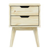 Noční stolek BONITO se zásuvkami. Masiv borovice lak