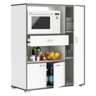 Skříňka na mikrovlnnou troubu BUZZ. Bílá