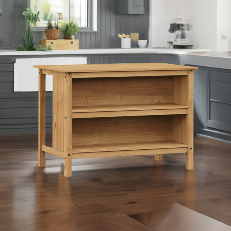 Kuchyňský ostrůvek CORONA. Masiv borovice med vosk