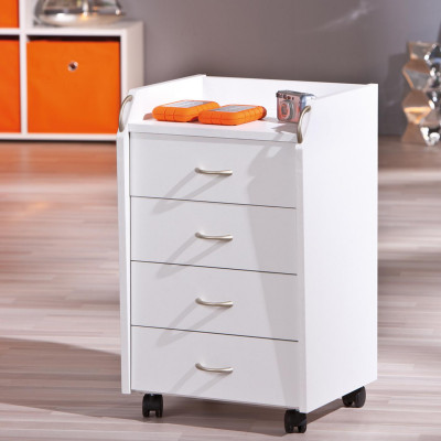 Pojízdný kontejner se zásuvkami PRONTI. Bílý