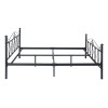 Kovová manželská postel SALSA 140x200. Černá