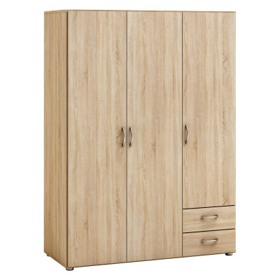 Šatní skříň s policemi a zásuvkami BEST 3D. Dub sonoma