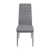 Kožená jídelní židle SIGMA. Šedá