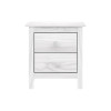 Noční stolek se zásuvkami TORINO. Masiv borovice bílý lak