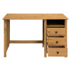 Psací stůl se zásuvkami TORINO. Masiv borovice vosk
