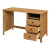 Psací stůl se zásuvkami TORINO. Masiv borovice vosk