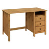 Psací stůl se zásuvkami TORINO. Masiv borovice vosk
