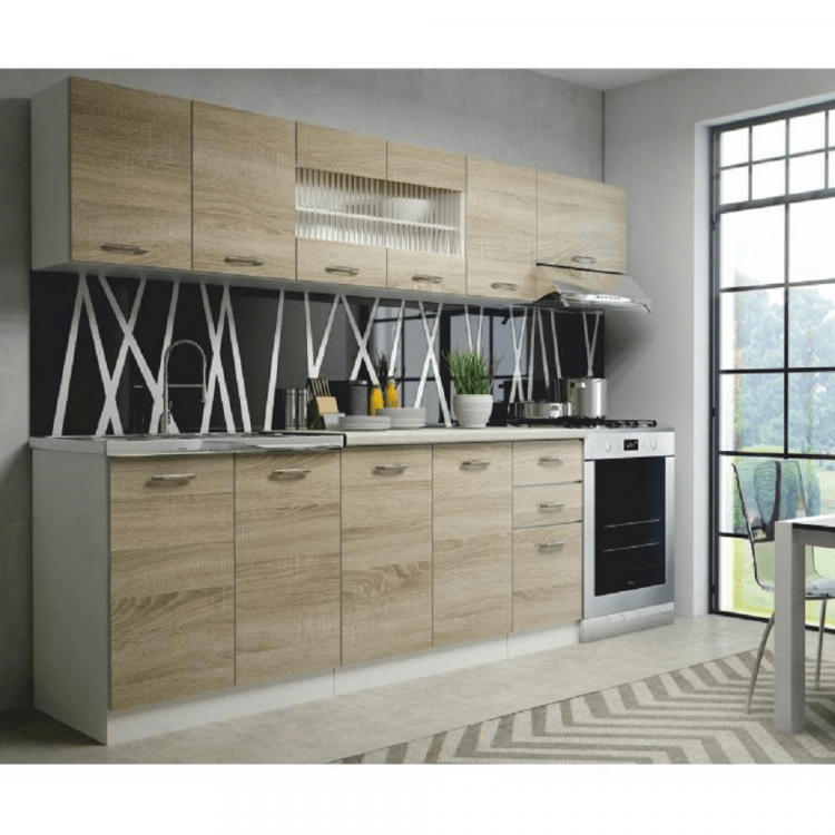 Kuchyňská linka PROMO. Dub sonoma / bílá