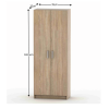 Policová skříň BETTY 2D. Dub sonoma