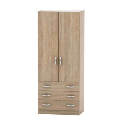 Šatní skříň se zásuvkami BETTY 2D. Dub sonoma
