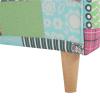Křeslo ušák CHARLOT. Látka patchwork M1