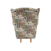 Křeslo ušák, látka patchwork Viorica 1, Charlot