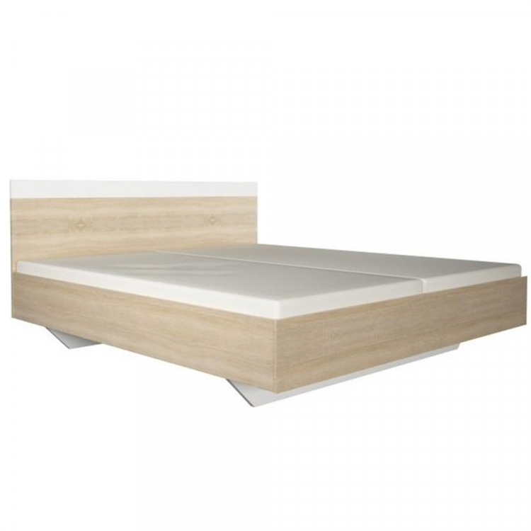 Manželská postel GABRIELA 180x200. Dub sonoma/bílá