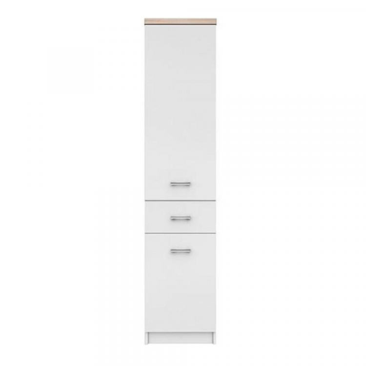 Skříň 2D1S, bílá / dub sonoma, TOPTY 05