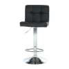 Barová židle KANDY. Černá ekokůže / chrom